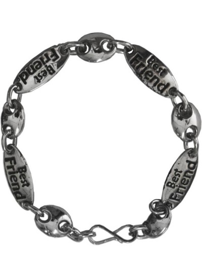 Stylish Silver Engraved Friendship  Fashion Bracelet