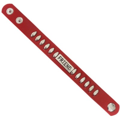 Red  Fashionable Leather Friend wristband Fashion Bracelet 