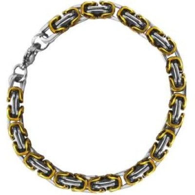 Gold::Silver Double Link Chain Fashion Stainless steel Bracelets