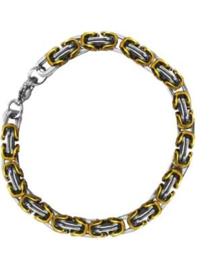 Gold::Silver Double Link Chain Fashion Stainless steel Bracelets