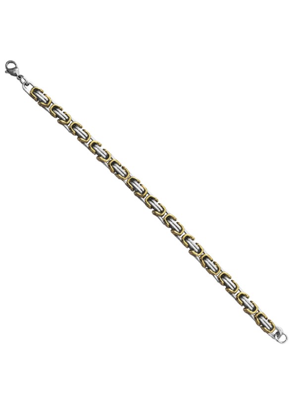 Gold::Silver Double Link Chain Fashion Stainless steel Bracelets