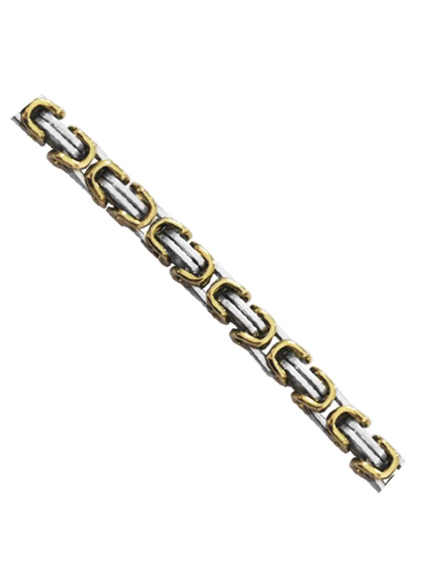 Gold::Silver Double Link Chain Fashion Stainless steel Bracelets