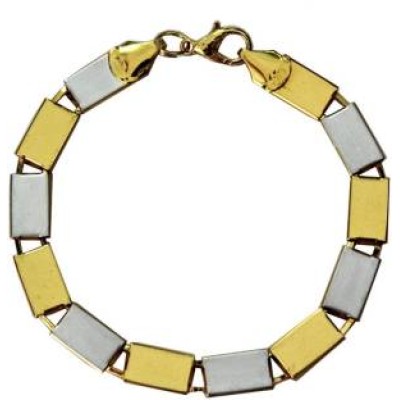 Gold::Silver  Flat Plating Fashion Chain Bracelets