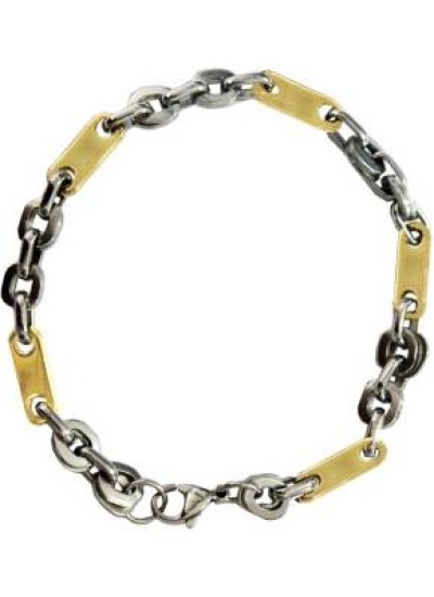 Gold::Silver  Box Byzantine Fashion Chain Link  Bracelets