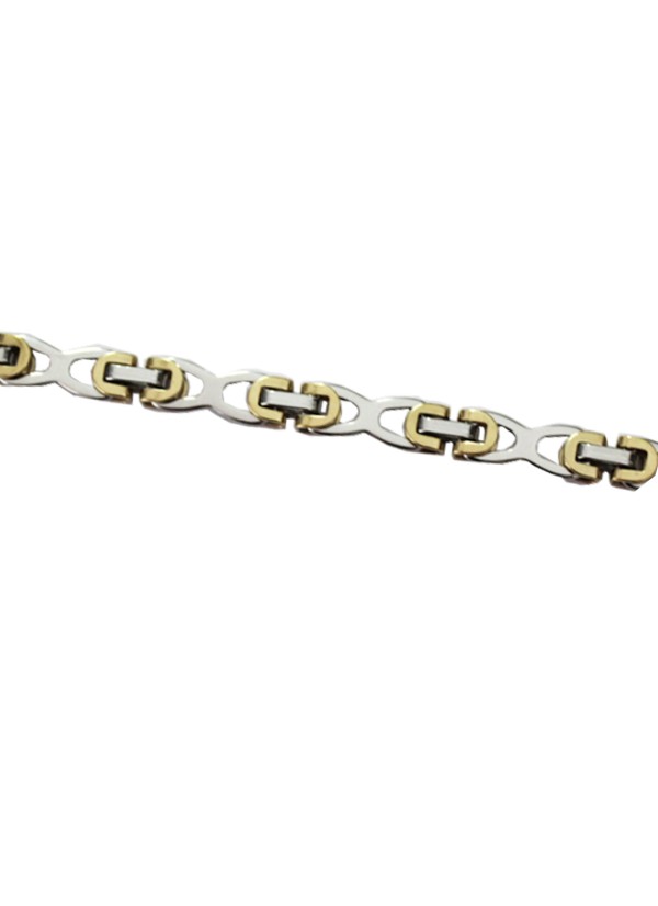 Gold::Silver Box Byzantine Chain Link Fashion Stainless steel Bracelets