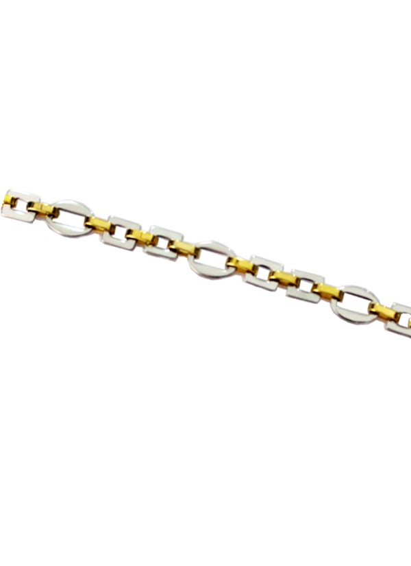 Gold::Silver  Box Byzantine Chain Link Fashion Stainless steel Bracelets