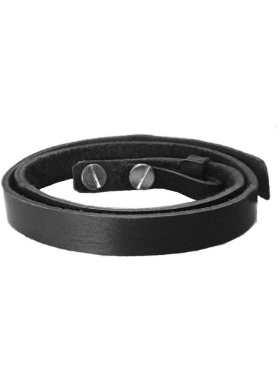 Elegant Black Bandth Fashion Leather Bracelet