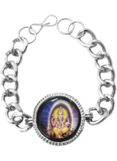 Elegant Silver Religious Ganesha Bracelet