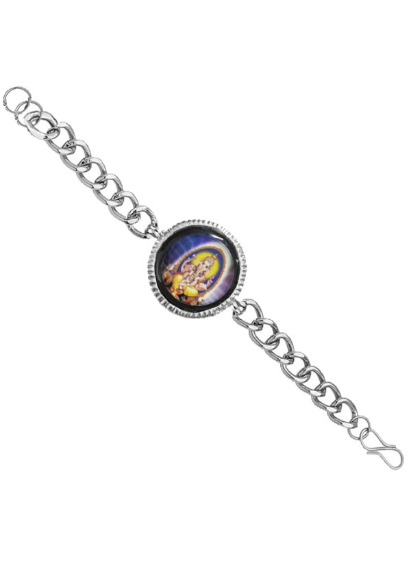 Elegant Silver Religious Ganesha Bracelet