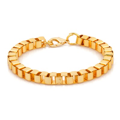 Mens Jewellery Gold  Box Chain Fashion Chain Link  Bracelet