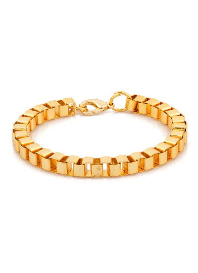 Mens Jewellery Gold  Box Chain Fashion Chain Link  Bracelet