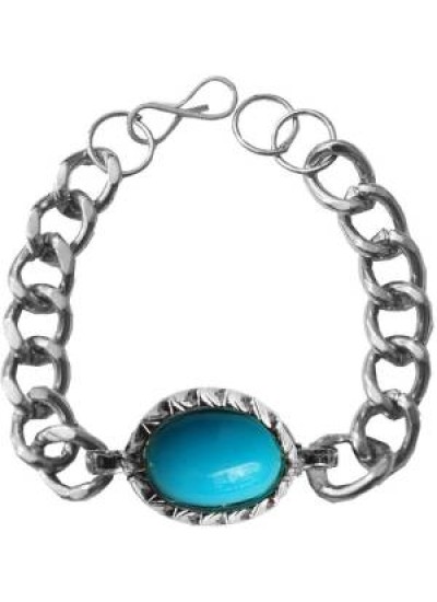 Silver::Blue  Salman Khan Inspired design Fashion Chain Bracelets