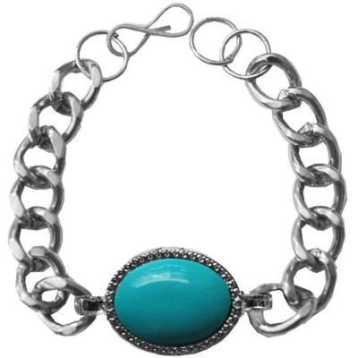 Stylish  Silver::Blue  Salman Khan Inspired design Bracelet