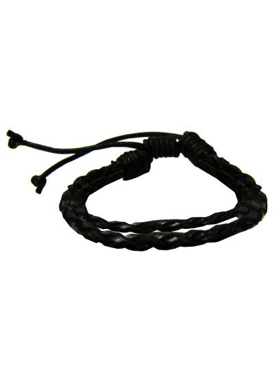 Black  Leather Fashion Bracelet