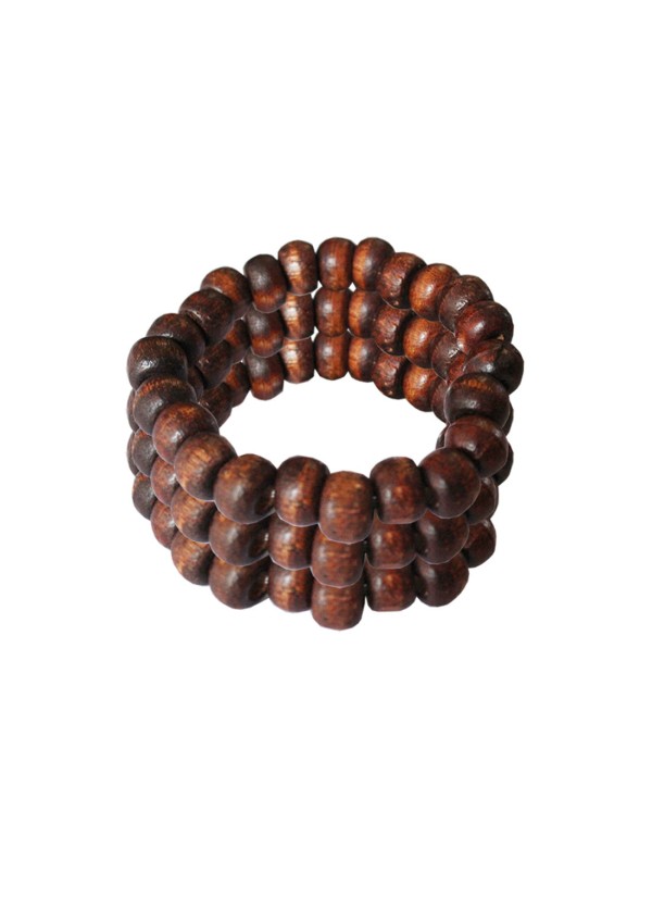 Elegant Brown Wood Bead Stretchable combo Wooden Bracelets 