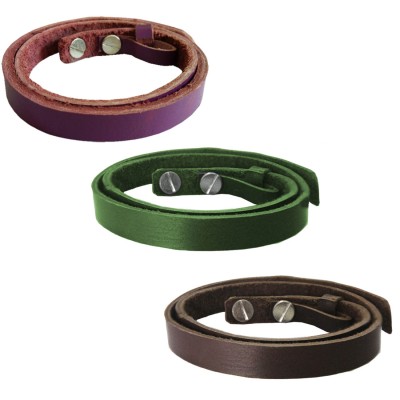 Menjewell Classic Genuine Leather Multicolor Stylish Wrist Band Combo