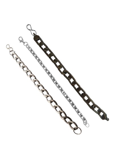 Menjewell Stylish & Fancy  Multicolor Link Chain Design Metal Bracelet Set Combo