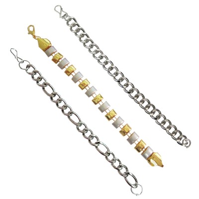 Menjewell Stylish & Fancy  Multicolor Flat Type Link Chain Design Metal Bracelet Set  Combo 