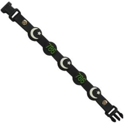 Elegant Multicolor 786 Islam Religious Silicon Rubber Bracelet