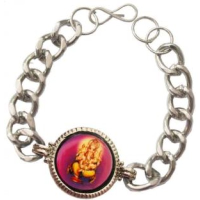 Elegant Silver Religious Ganesha Bracelet