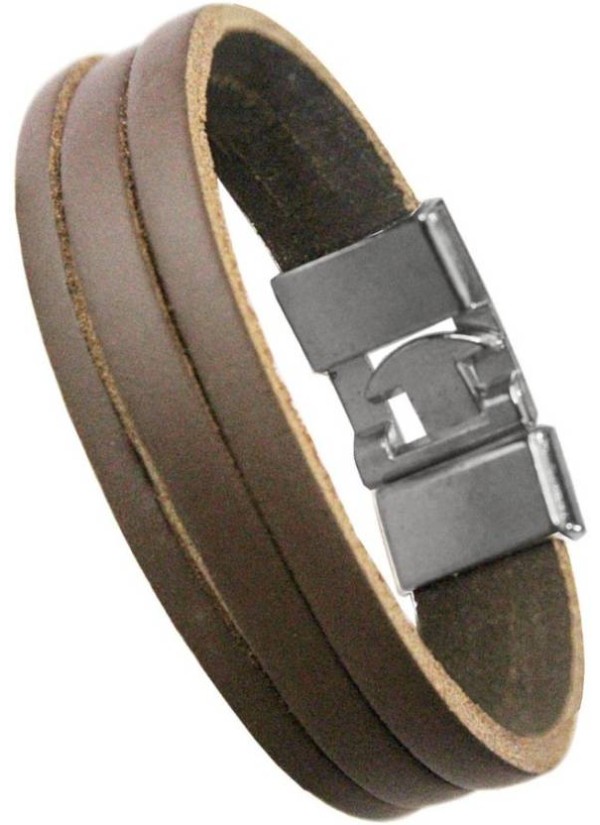 Beige Leather Band Fashion Leather Bracelet