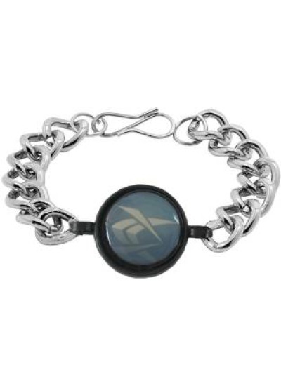 Silver::Blue Link Fashion Stainless steel Bracelets