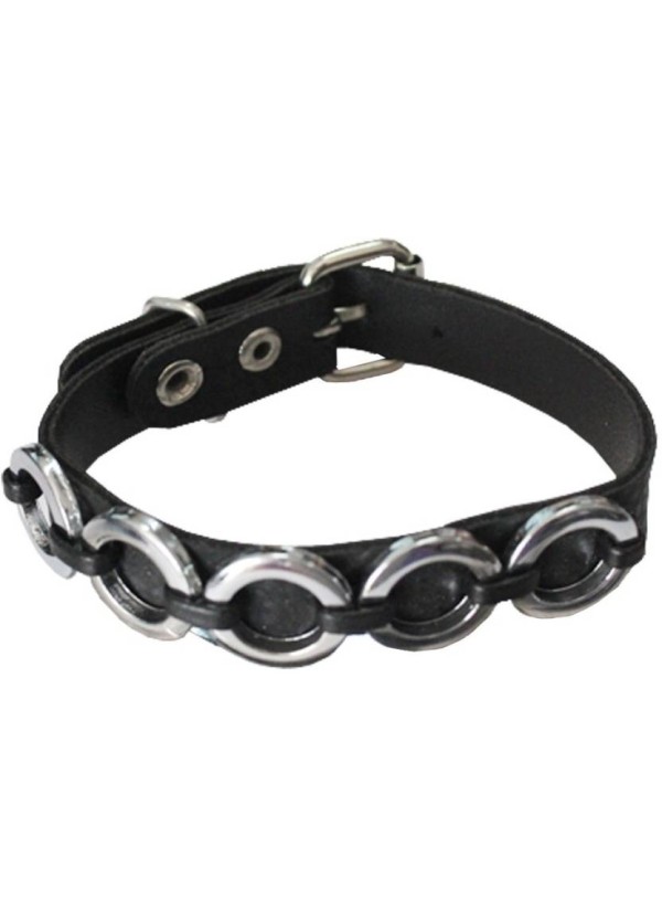 Black Leather Round Fashion Leathe Bracelet