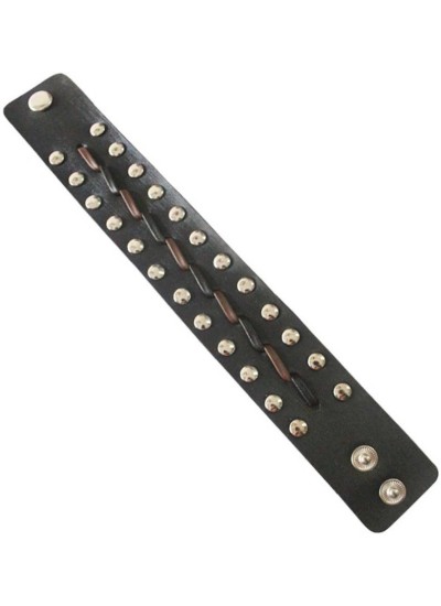 Elegant Black Fashion Leather Bracelet