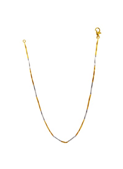 Menjewell Silver Gold Two Tone Italian Stainless Steel Chain Necklace For Men