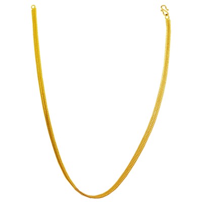 Classic & Lustrous Gold Plated Brass Stylish Herringbone Unique Design Brass Chain