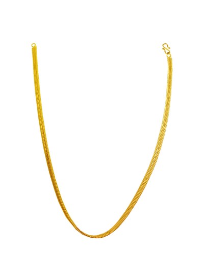 Classic & Lustrous Gold Plated Brass Stylish Herringbone Unique Design Brass Chain