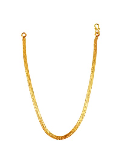 Classic & Lustrous Gold Plated Brass Stylish Herringbone Unique Design Brass Chain