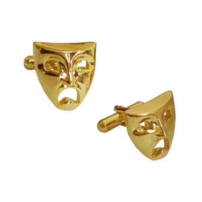 Cufflinks Gold Face Mask Design by Menjewell 
