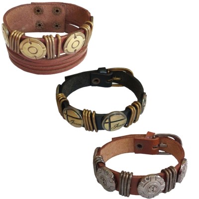 Multicolor Stylish Multi Design Bracelet Combo For Men