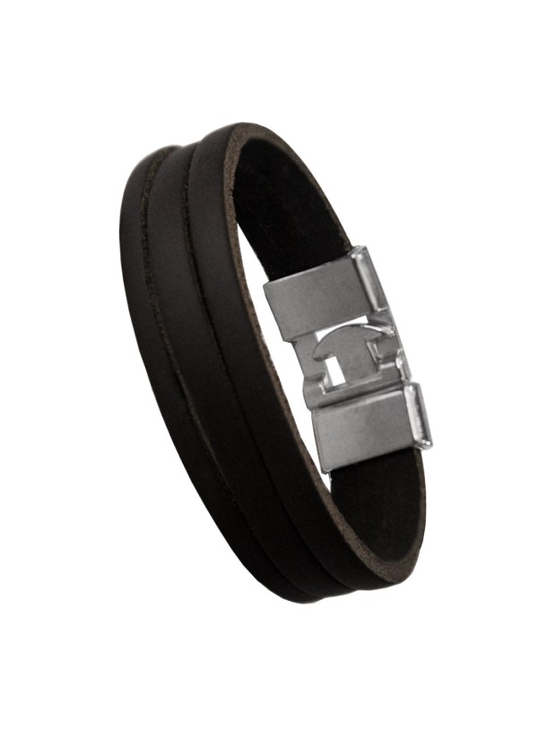 Black  Leather Fashion Bracelet