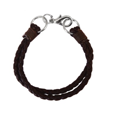 Menjewell Stylish Leather Jewelry  Brown  Multi Strand Design Bracelet