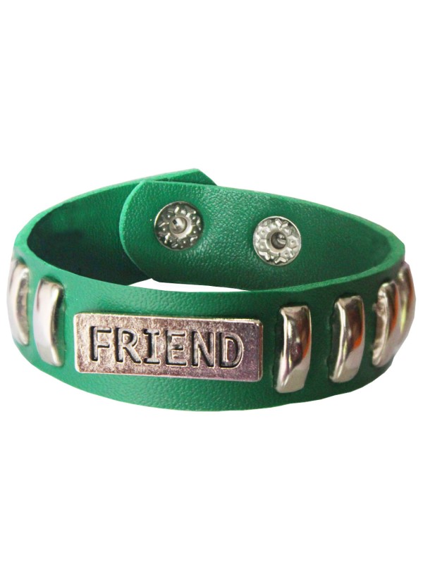 Elegant Green Fashionable Leather Friend wristband Fashion Leather Bracelet