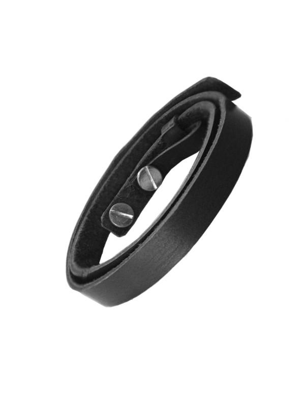 Elegant Black Bandth Fashion Leather Bracelet