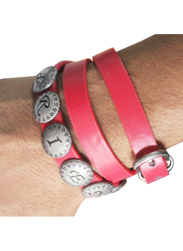 Elegant Red Friend Fashion Leather Bracelet