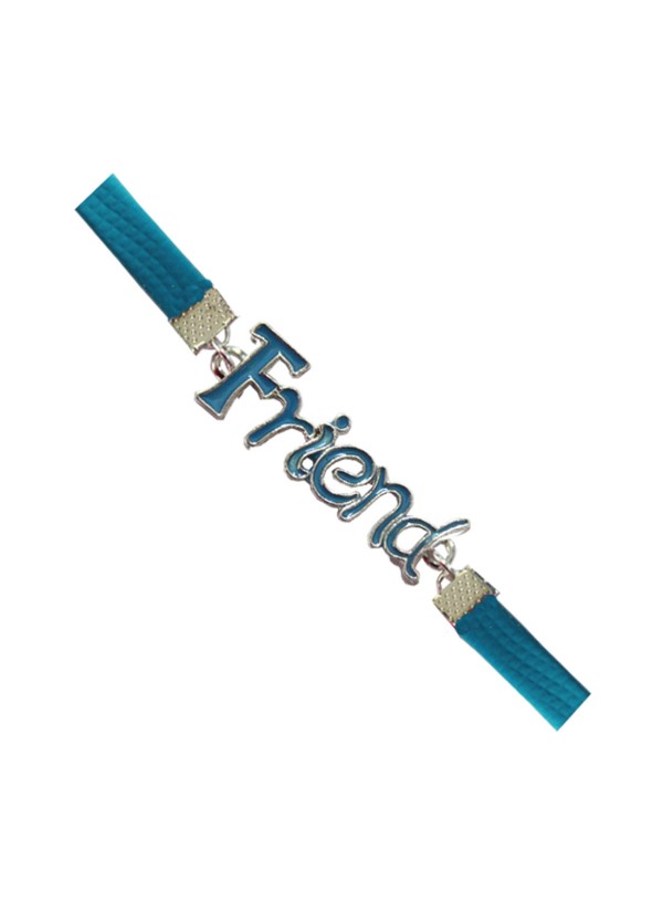 Silver::Blue Friendship Day Special Wristband Friend Fashion Bracelet 