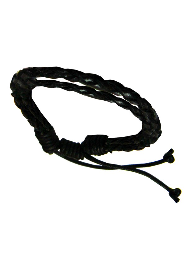 Black  Leather Fashion Bracelet