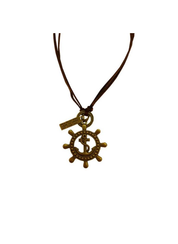 Bronze::Brown  Anchors Rudder Design Pendant 