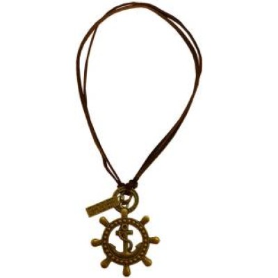 Bronze::Brown  Anchors Rudder Design Pendant 