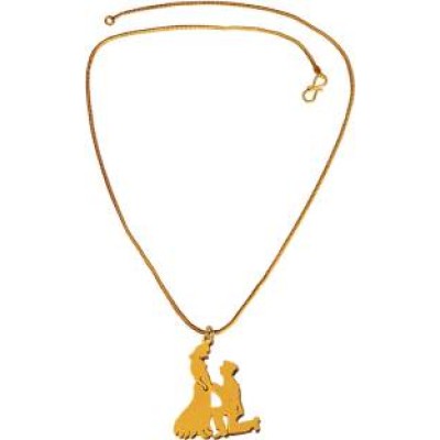 New Collection  Gold  Valentine Day Special Precious Moments "Will You Marry Me" Boy Proposing to Girl Pendant