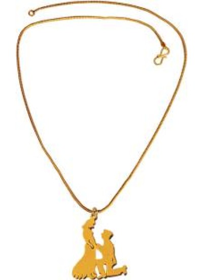 New Collection  Gold  Valentine Day Special Precious Moments "Will You Marry Me" Boy Proposing to Girl Pendant