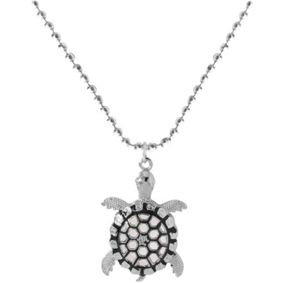 Elegant  Silver::Black  Turtle Fashion  Pendant