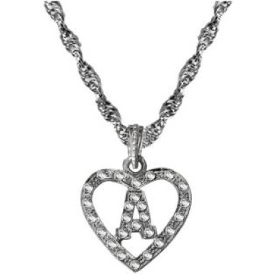 Elegant Silver A- alphabate Fashion Pendant