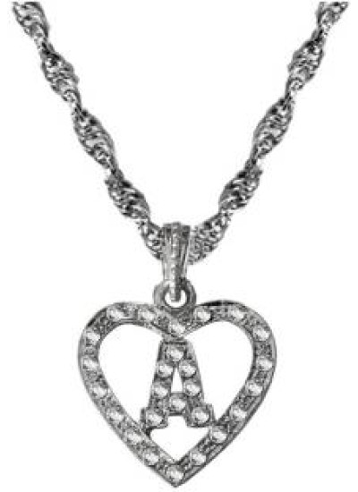 Elegant Silver A- alphabate Fashion Pendant