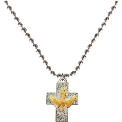 Elegant Yellow::Silver Christ cross Fashion Pendant