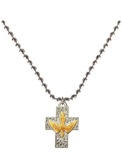 Elegant Yellow::Silver Christ cross Fashion Pendant